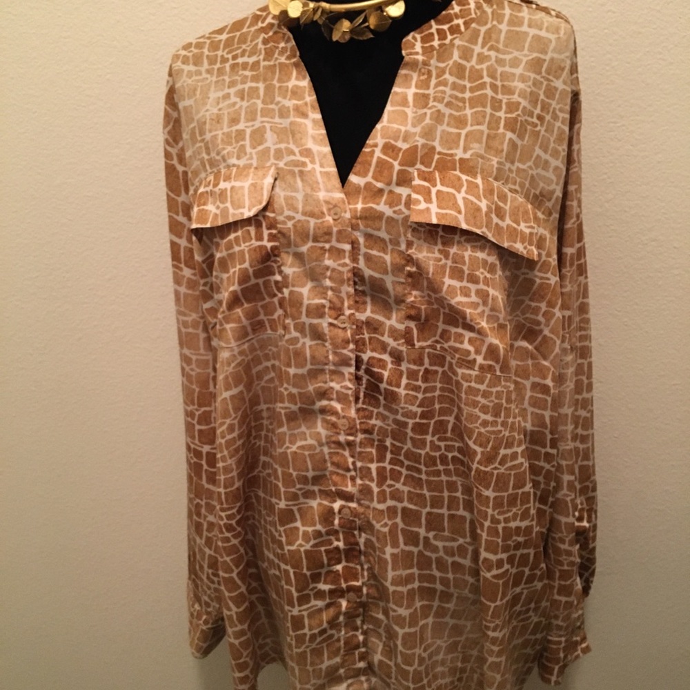 2XL Calvin Klein Giraffe Blouse 🦒